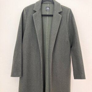 ZARA Olive Green Wool Overcoat